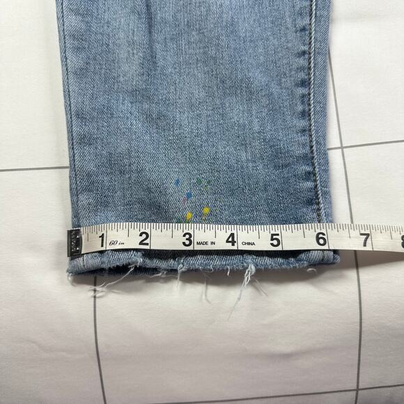 Judy Blue Jeans Womens 32 Paint Splatter Boyfriend Fit Distressed Boho Artsy - Picture 13 of 13